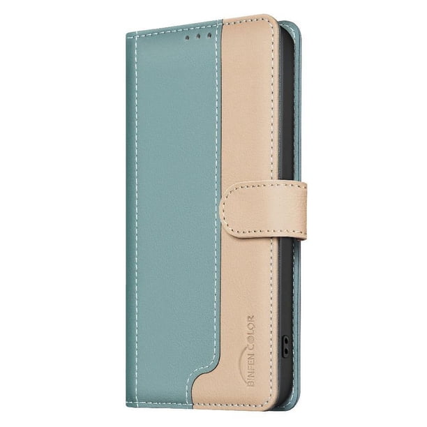 Funda Cartera con Bloqueo RFID para Xiaomi Poco M7 Pro 5G con Ranuras y Soporte Verde