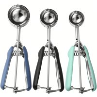 Juego De Cucharas Para Galletas Sunnorn, 3 Tamaños #60, #40/#20, Acero Inoxidable