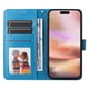 thumbnail image 3 of Funda tipo cartera FOXDOCK para iPhone 16 , diseño girasol en relieve, cuero PU, cierre magnético, soporte y tarjetero, 3 of 5