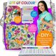 thumbnail image 1 of Bolsa para garabatos Craft Kit Life of Colour con motivos de flores silvestres, 1 of 5