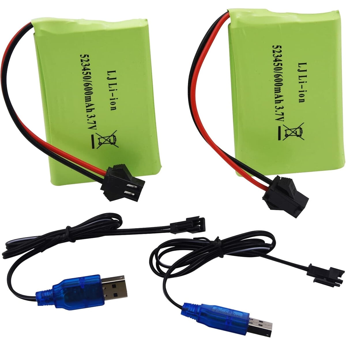 Batería Blomiky 3.7v 600mah Li-ion Pack 2 Sm2p 523450 Rc