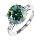 thumbnail image 1 of Anillos de Boda de Moissanita Corte Redondo de 5 Uds para Mujer Color D VVS1 Anillos de Diamante de Plata Esterlina Anillos de Compromiso de Moissanita Azul/verde/rojo con Certificado, 1 of 9