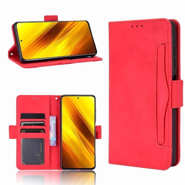 Funda Cartera Magnética para Xiaomi POCO X3 NFC- Tarjetero Desmontable, Cuero PU, Soporte