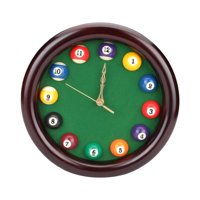 Bothyi - Reloj De Pared Con Bola De Billar De 10 Pulgadas Para Sala De Juegos De Billar
