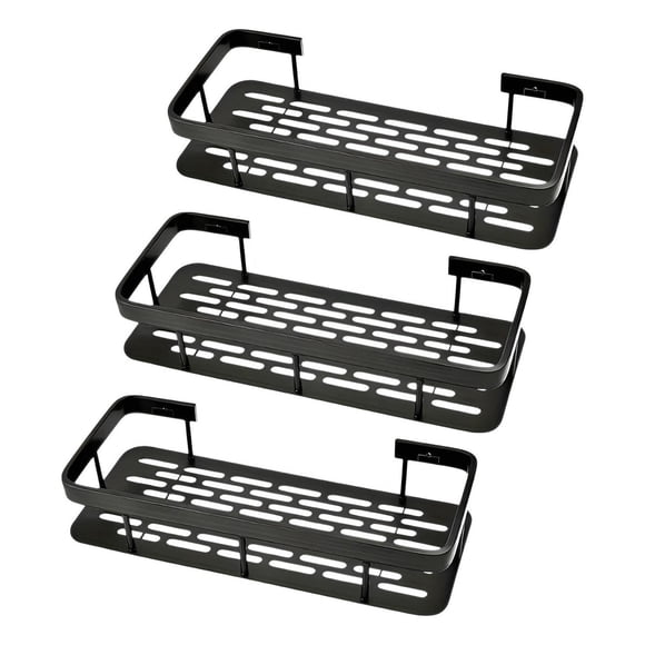 Pack X3 Repisa De Ducha Organizador Para Ducha Estante Ducha Negro