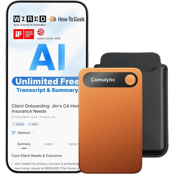 Grabadora AI Comulytic Note Pro 64GB 45h Doble MEMS
