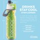 thumbnail image 3 of Botella O2COOL 591 ml Mist N Sip Verde Craquelado, 3 of 9