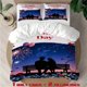 thumbnail image 1 of 3pcs Holiday Creative Greeting Card Themed Printed Bedding Set Duvet Cover and Pillowcases, 1 of 5