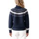 thumbnail image 3 of INSPIRE CHIC Suéter Fair Isle para Mujer Casual Vintage de Cuello Simulado de Manga Larga Talla Mediana Azul Real, 3 of 6