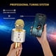 thumbnail image 2 of Micrófono de Karaoke Inalámbrico con Altavoz y LED, Portátil para Niños y Adultos, Ideal para Fiestas y Música - Oro, 2 of 5