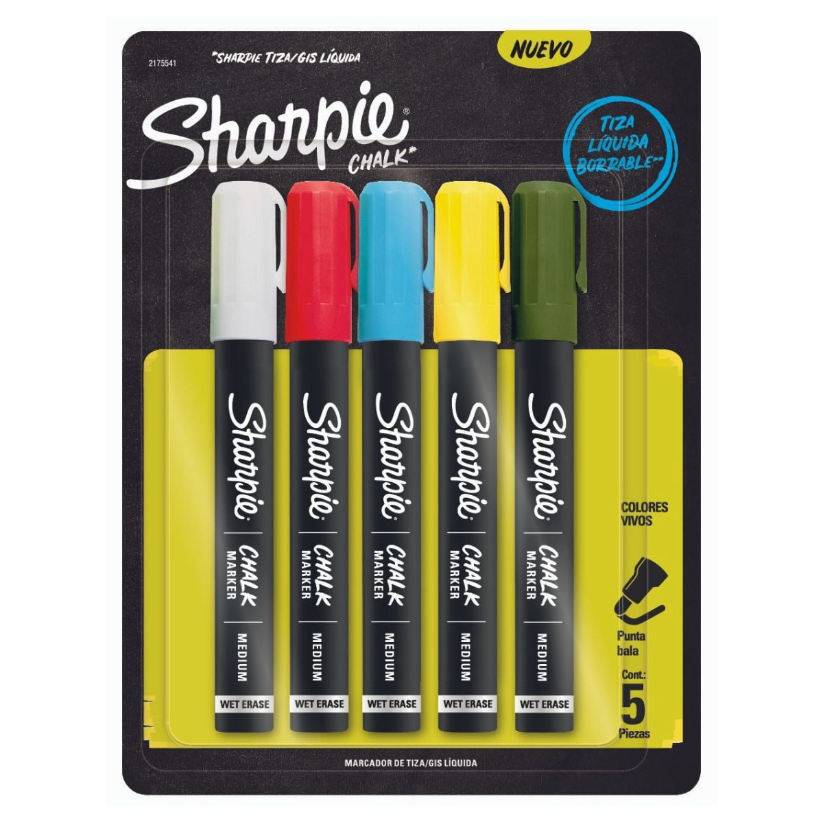 Sharpie - Marcador Chalk Tiza Líquida 5 Colores