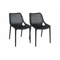 Moboi - Pack 2 Sillas O Sillon Rex Negra Para Terraza O Comedor
