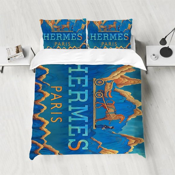 x815 Bed SheetsDuvet Cover Pillowcase Bedding Set Football H-Her&mes Adult Boy Girl Bedroom Decoration Children Large Size 3-Piece Bedding Set (1 Duvet Cover + 2 Pillow Shams) nj815