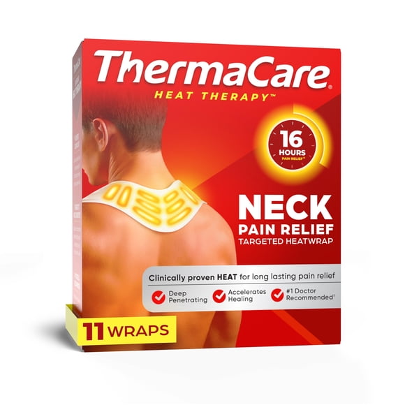 ThermaCare Fajas térmicas para alivio del dolor de cuello y hombros, 11 piezas