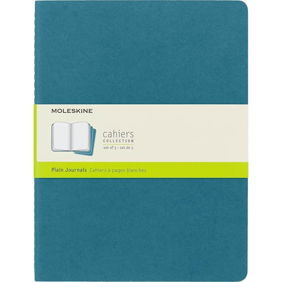 Cuaderno Moleskine Cahier Journal, tapa blanda, tamaño grande, negro
