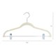 thumbnail image 2 of REGALWOVEN 20 Paquete de Perchas Antideslizantes Aterciopeladas con Clips de Pinza, Perchas Duraderas que Ahorran Espacio de 360 Grados para Armario, Pantalones o Camisas Beige, 2 of 6