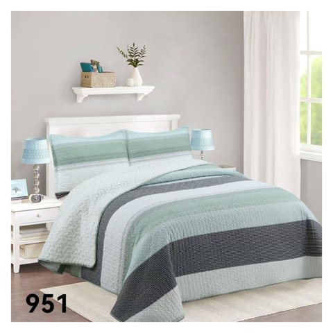 Genérico - Cubrecama Sherpa 2 Plazas - Verde Matiz M951