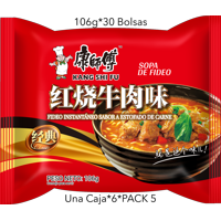 Fideo Instantaneo Kang Shi Fu Sabor A Estofado De Carne 106G*30 Bolsas