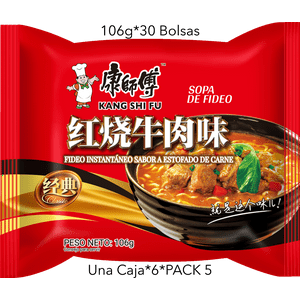 Fideo Instantaneo Kang Shi Fu Sabor A Estofado De Carne 106G*30 Bolsas