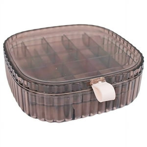 Aventura Store - Caja Organizadora De Joyas De Plástico Transparente 2 Capas