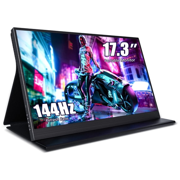 Monitor portátil ZSCMALLS de 17,3" 144Hz 1080P FHD con cubierta inteligente