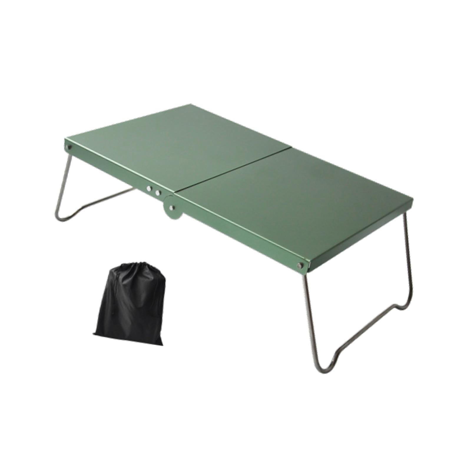 Ioensy - Mini Mesa Para Acampar Plegable Plegable Con Bolsa De Transporte Para Barbacoa De Patio De Gira Verde