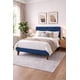 thumbnail image 1 of Cama Plaza y Media Turin Azul Respaldo + Base + Colchon Mery Desing Excellence Plus, 1 of 8