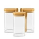 thumbnail image 1 of Set 3 Frascos Contenedores 900mL Vidrio 15cm Cuadrado Cuchara, 1 of 3