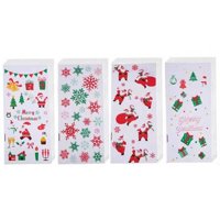 Magideal - 100 Piezas De Bolsas De Regalo De Navidad, Bolsas De Golosinas De Navidad, Contenedor De Bocadillos, Decoración Portátil Con Lazos Giratorios, Bolsas