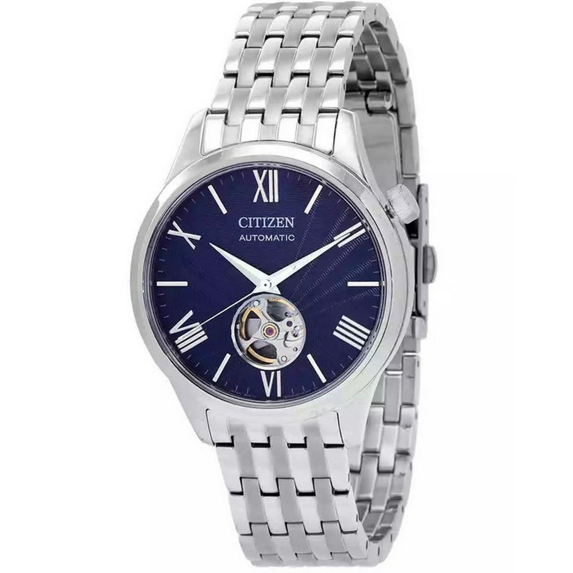 Reloj Citizen Stainless Steel Open Heart Blue Dial Automatic Nh9130-84l Men's Watch