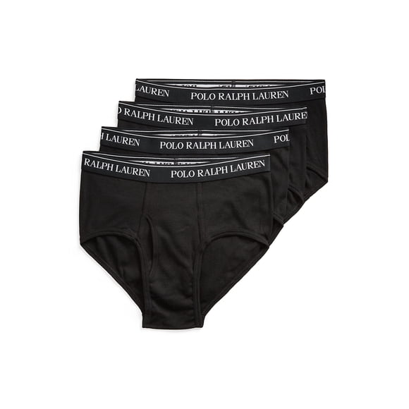 Calzoncillos POLO RALPH LAUREN Classic Fit con efecto absorbente, paquete de 4 unidades, color negro
