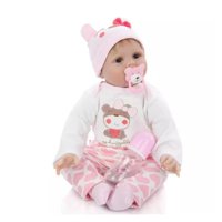 Total E-Commerce - Juguete Muñeca Realista 55Cm Pijama Rosado Infantil