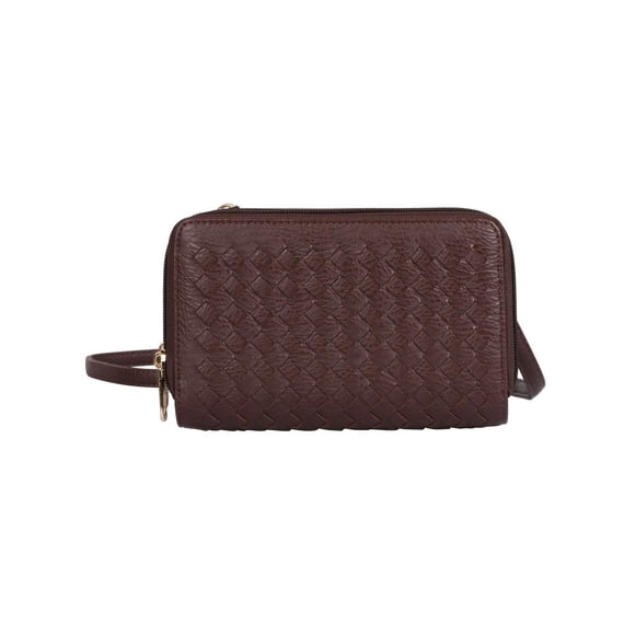 Cartera bandolera para teléfono Karla Hanson Ellen Mahogany Vegan