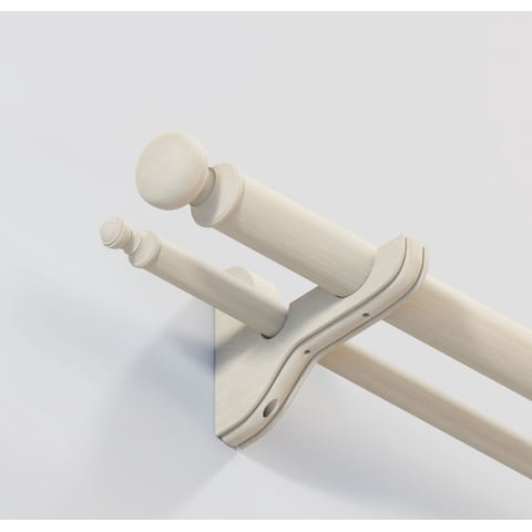 Decor - Set De Barra Madera Doble 22/35Mm Natural X 2.00Mts.