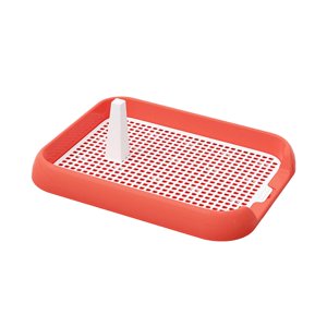 Ioensy - Inodoro Para Perros Con Columna Urinaria Rejillas De Malla Bandeja De Baño Para Entrenamiento De Mascotas En Interiores Rosa