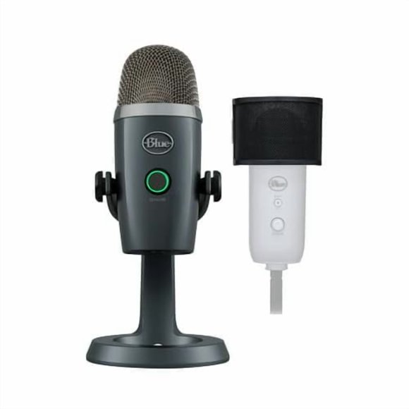 Micrófono azul Micrófonos Yeti Nano USB Shadow Grey Bundle