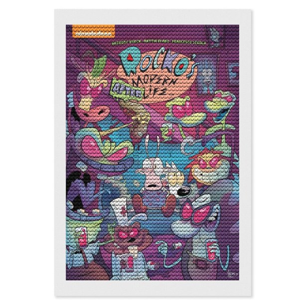 La Vida Moderna de Rocko Kits de Pintura de Diamantes para Adultos 5D DIY Diamond Art Kits Full Drill Diamond Dots para Regalo Decoración de Pared y Relajación Artes de Gemas 20*30cm