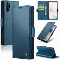 Caseme Tipo Cartera Samsung Galaxy Note 10 Plus Con Cierre Magnético, Rfid, Tarjetero, Soporte, Carga Inalámbrica