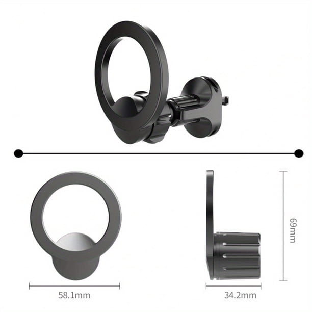 Magnetic Car Phone Holder: 360° Rotatable Adjustable Angle Stable Navigation Universal Round Air Outlet Mobile Phone Holder
