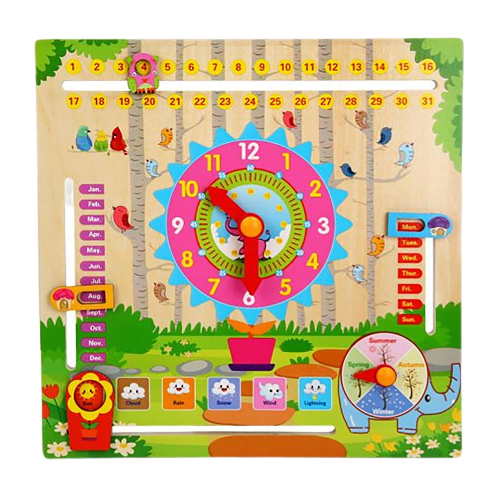 Bothyi - Montessori Juguetes De Madera Calendario Tiempo Juguetes Niños Calendario Reloj Para Niños Niñas