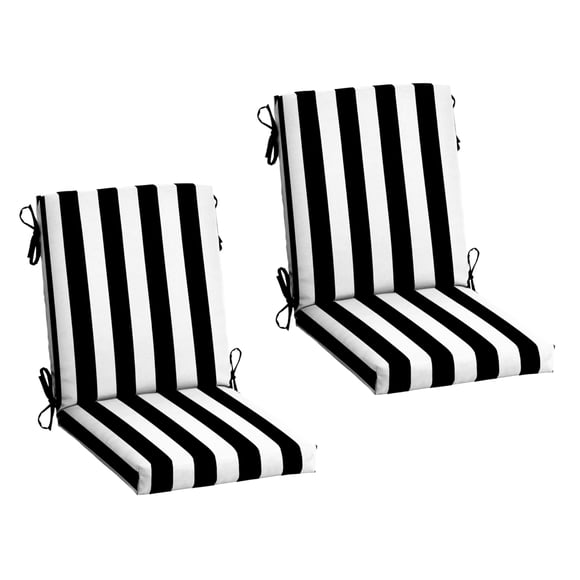 Cojín para silla de comedor de patio exterior Arden, paquete de 2, negro