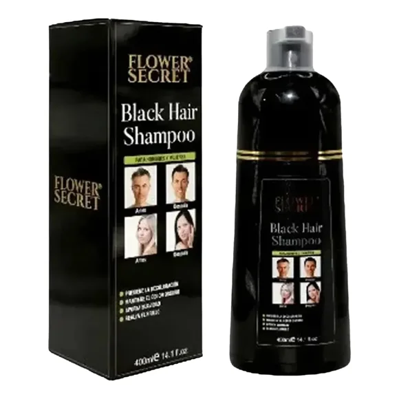Shampoo Matizante Negro Para El Cabello 400 Ml Flower Secret