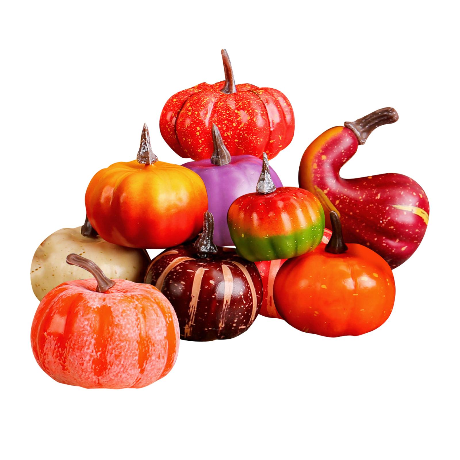 Bothyi - Juego De 10 Calabazas Artificiales Para Decorar Chimeneas Navideñas En El Exterior.