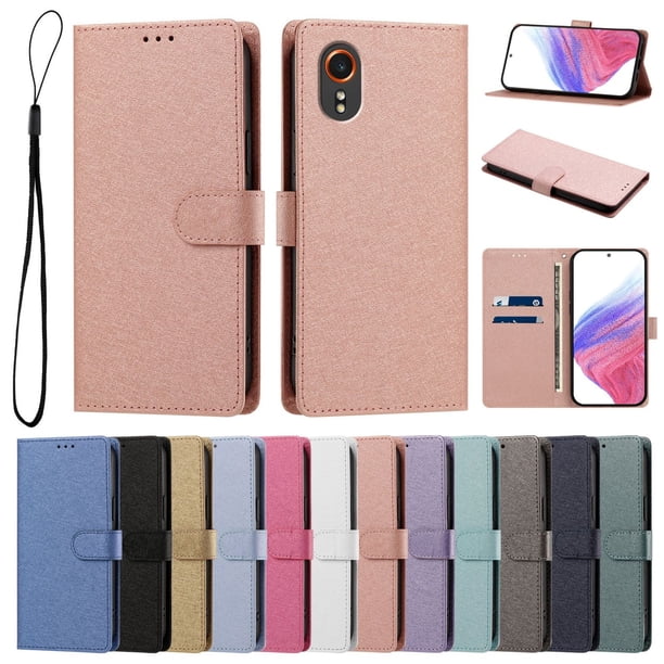 Cartera para Samsung Galaxy XCover 7 con Soporte y Correa, Rosa