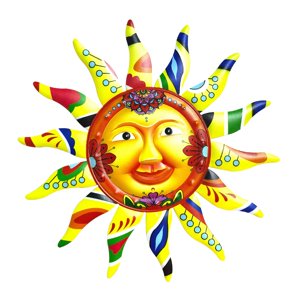 Magideal - Decoración De Pared Para Sol, Decoración De Pared, Esculturas Artísticas, Arte De Pared Impermeable Para Exteriores, Decoración De Pared Colgante Para