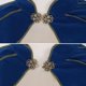 thumbnail image 3 of Mujeres Medieval Mante Stand Collar Deluxe Velvet Gold Trim Cape para Adulto (110 cm azul) Renacimiento Mante con capucha Mujeres Medieval Capucha con agujeros para el brazo para Halloween, 3 of 3