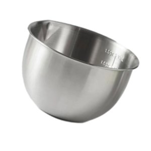 Magideal - Tazón Profundo Para Mezclar De Acero Inoxidable, Tazones De Preparación, Tazón Para Servir, Tazón Para Hornear Pasteles, Almacenamiento De Alimentos 2.5L