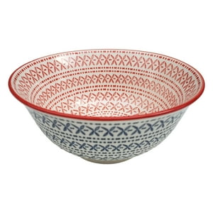 Homewell - Bowl Pocillo Loza Rojo 12X6,5 Cms