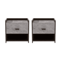 Klik Muebles - Pack De 2 Veladores Marmol Mdf Gris