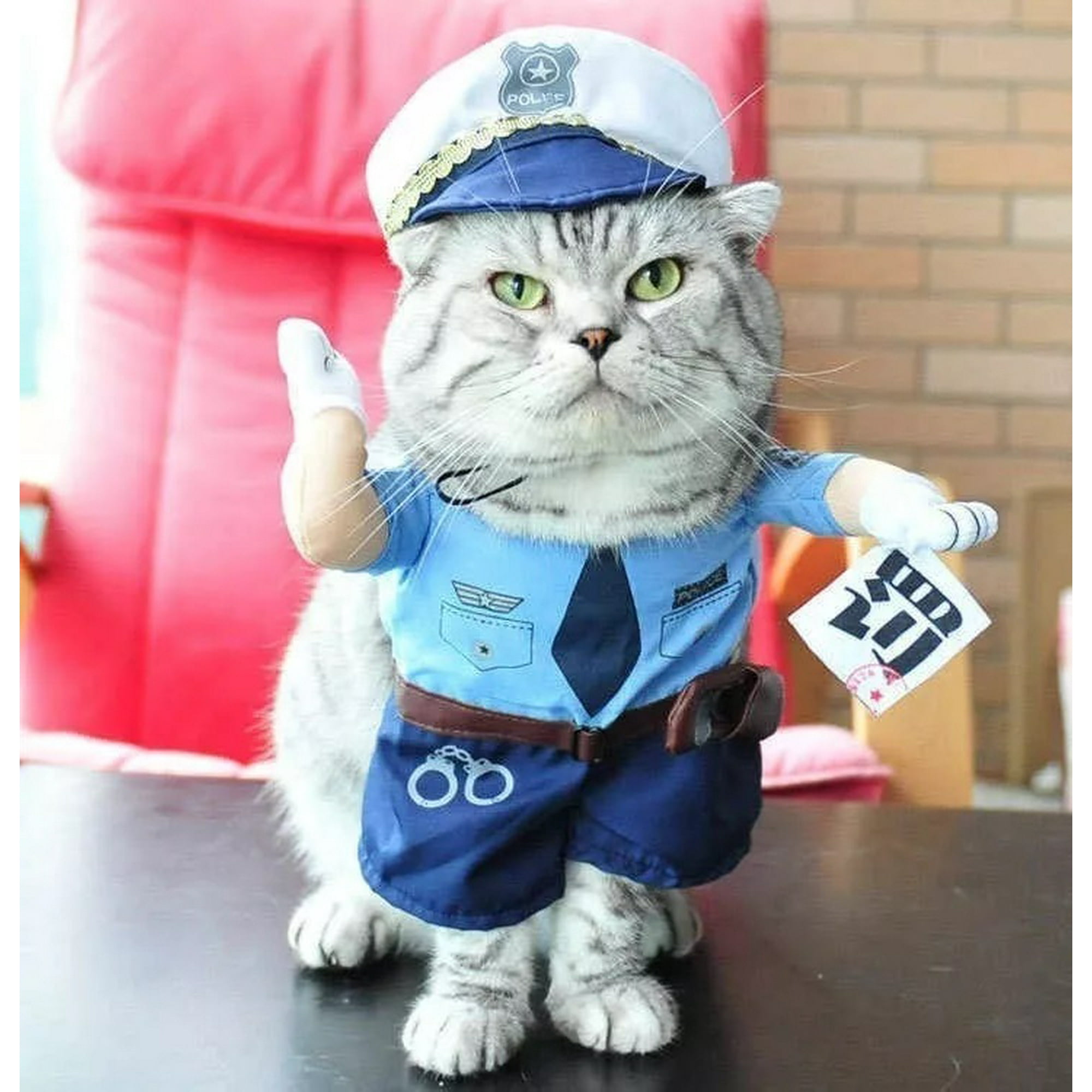 Defensor - Disfraz De Policía Para Mascotas, Perros, Gatos. Talla M
